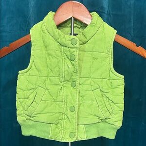 EUC GAP Kids Green Quilted Vest